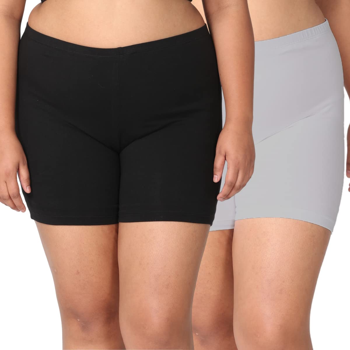 Adira | Underdress Shorts for Women | Shorts for Women| Women Tights Shorts | Soft & Comfy, Knitted Stretchy Fabric | Perfect Length to Ware Under Dress | Pack of 2-image-31