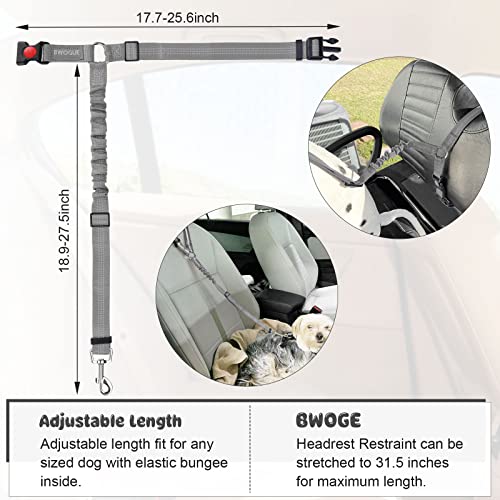 BWOGUE-2-Packs-Dog-Cat-Safety-Seat-Belt-Strap-Car-Headrest-Restraint-Adjustable-Nylon-Fabric-Dog-Restraints-Vehicle-Seatbelts-Harness