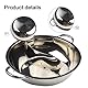 Doppelflavor Shabu Topf 28 cm, Edelstahl Hotpot mit Trennwand