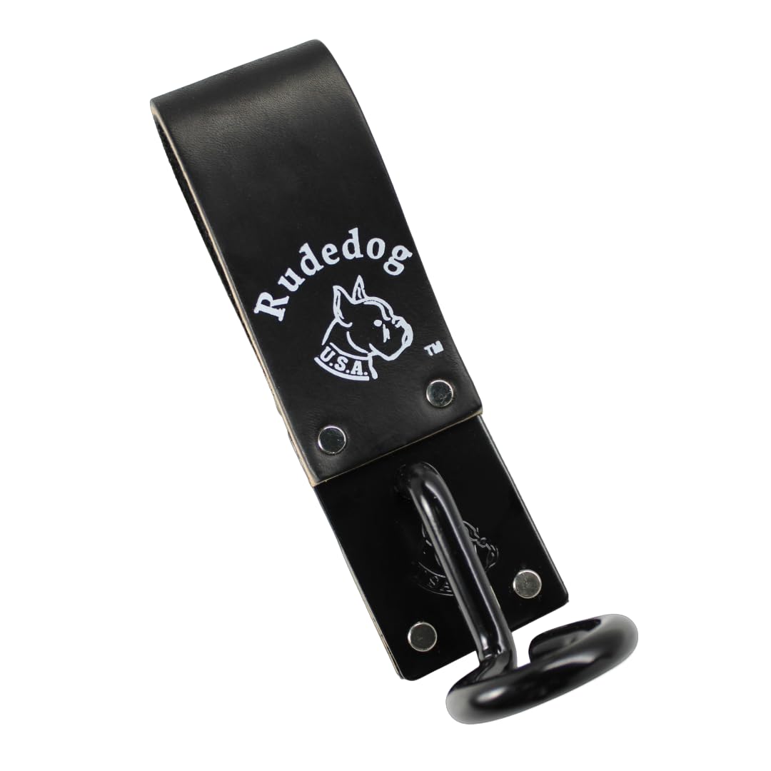 Pigtail Sleever Bar Holder - Premium Black Leather - Rudedog USA #3008