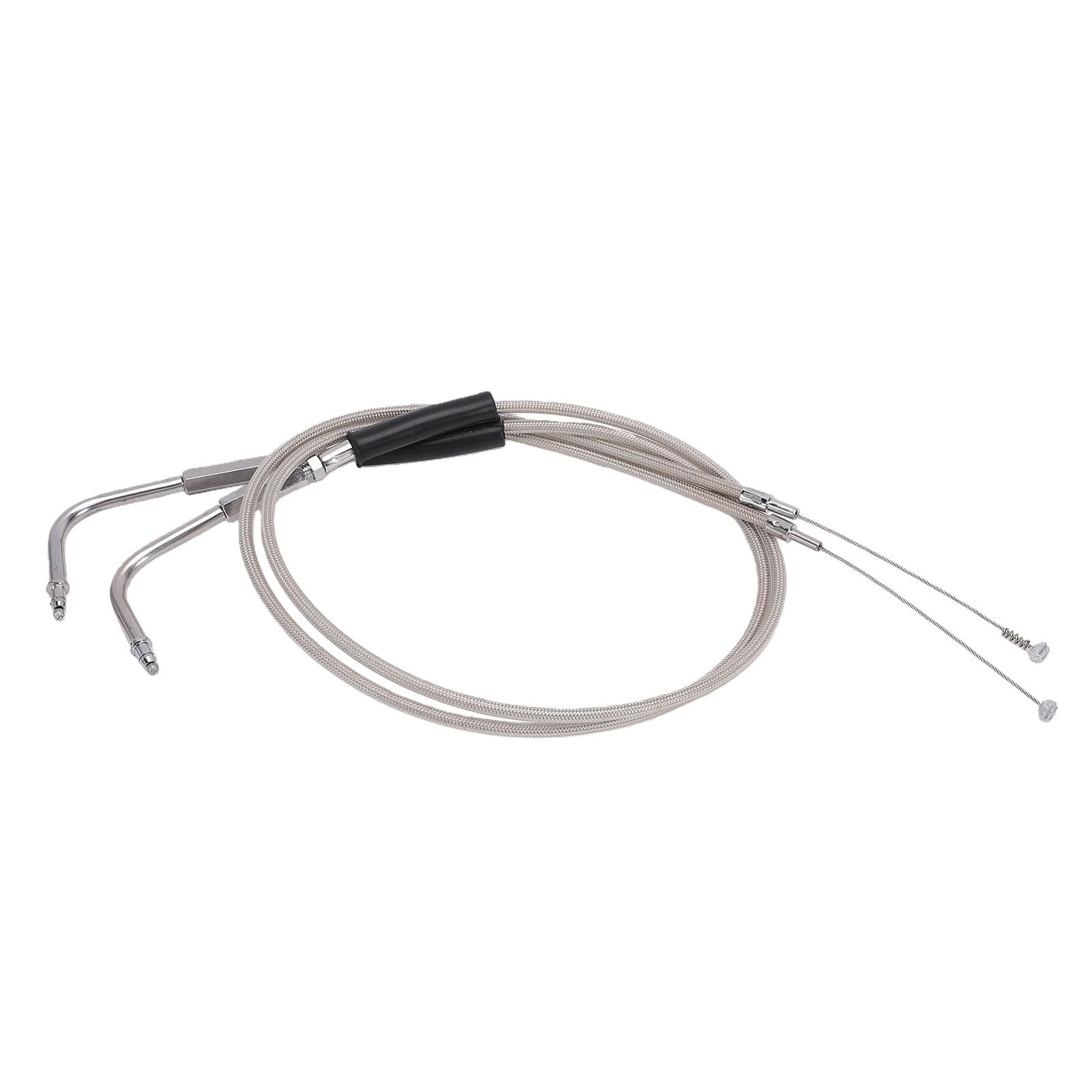 Cocoarm Cable de Acelerador de Acero Inoxidable de Repuesto Extendido, 90 Cm, Paquete de 2 Cables de Acelerador de Motocicleta para XL883 Heritage Riders con Acabado Negro o Plateado (SILVER)