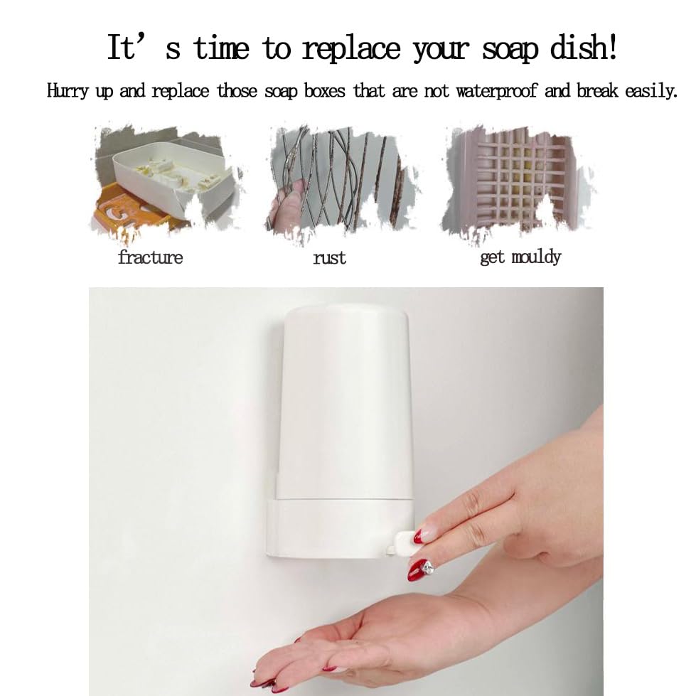 Jaboneras Jabonera Ducha Sin Taladro Molino De Jabón Bandeja Jabones Ducha Jabonera Baño Pared Dispensador De Jabon Espuma Y Jabón Seco para La Familia