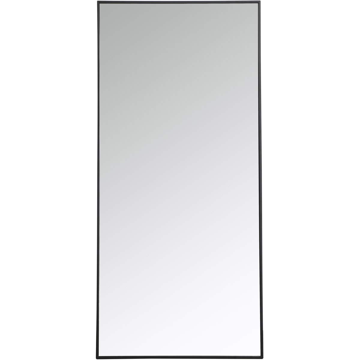 Eternity 60" x 30" Contemporary Metal Frame Mirror in Black
