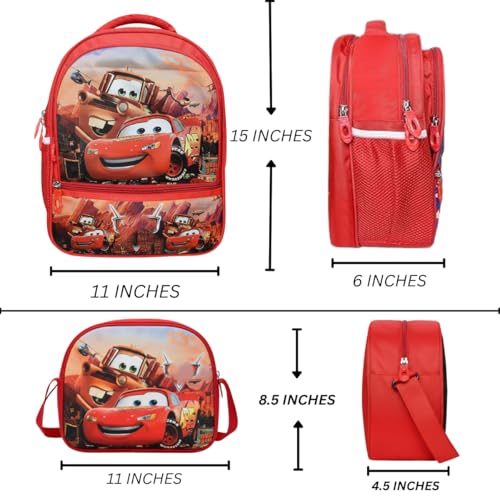 Image of Stylbase Waterproof School Bag with lunch bag combo for Boys and Girls Kids Bag with tiffin cover - Backpack Bag for Travelling for 5-7 Years 15 Inches
