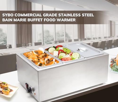 Sybo ZCK165A-3 Commercial Grade Stainless Steel Bain Marie Buffet Food Warmer Steam Table thumb #5