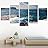 SIGNWIN 5 Panel Canvas Wall Art Modern Art Beach Dramatic Island Landscape Multicolor Photography for Home Decorations Ready to Hang - 60"x32"