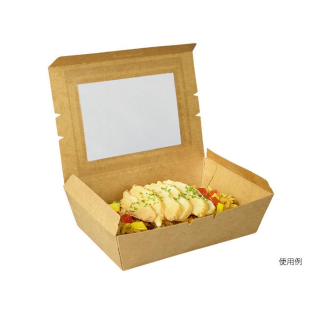 窓付クラフトパック 172-120W 50枚入り 使い捨て弁当箱 Amazon | パックスタイル クラフトパック窓付 172-120W 50枚