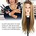 OVAQUIXI Mannequin Head, Fluffy Hairstyling Training Head with High Temperature Fiber Hair, for Hairdressing Practice Weaving Curling Cutting Styling, Suitable for Beauty Teachers
