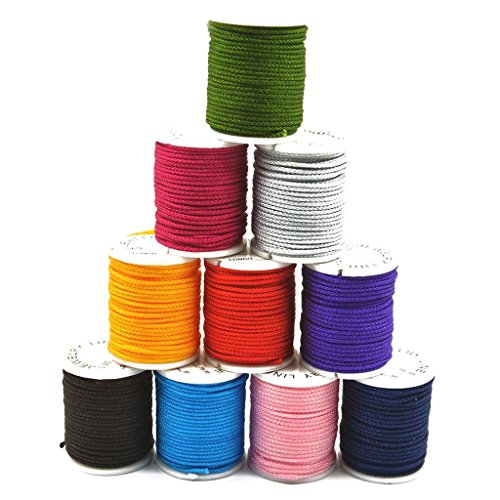 ZCSMg Ten Roles of Chinese Knotting Cord Nylon Shamballa Macrame Thread for Craft Tools