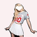 [LXYinRed] コスプレ チアリーダー 衣装 チア 仮装 コスチューム 演出服 セクシーな舞踏会ドレスの演出服 8881 (3051, 3XL)