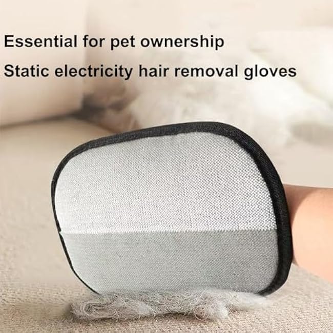 Pet Hair Removal Glove for Cats & Dogs, 2025 Newly Upgraded Electrostatic Pet Hair Gloves,Double Sided Grooming Reusable Hair Remover Glove for Couch, Furniture, Carpet, Curtain (1PCS)-E9OAoxwx