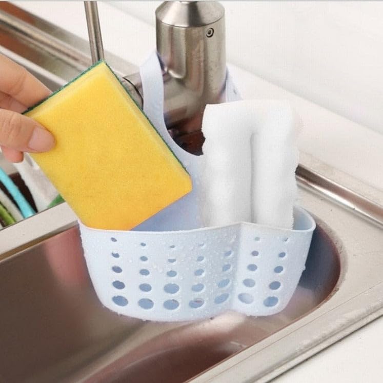 Yanmai Kitchen Cleaning Combo | Reusable Silicone Cleaning Brush Scrubber Gloves | Adjustable Kitchen Bathroom Water Drainage Plastic Basket/Bag with Faucet Sink Caddy (Multicolor) (B0CLS48FXQ) Amazon Price History, Amazon Price Tracker