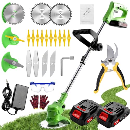 Gompuy Cordless Electric Strimmer with Blades, 21V