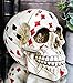 Ebros Gift Gambling Poker Cards Casino Royale Skull Figurine Halloween Sugar Skulls Ossuary Macabre Collectible Sculpture Skeleton Head Cranium Skulls Decor Desktop Table Or Shelf Decorative