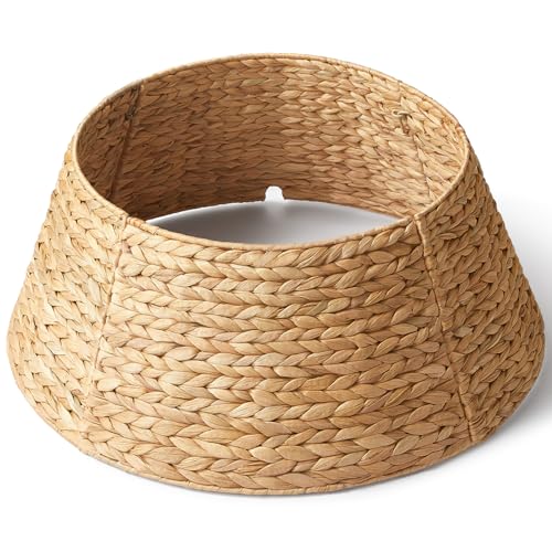 24in Hyacinth Christmas Tree Collar - Woven Rattan...