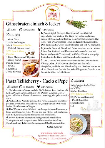 Magischer Pfeffer Set | 3-mal Gorumet-Pfefferkörner | exotische Pfeffersorten | Premium-Qualität für Pfeffermühle mit Rezept | glutenfrei | 60g