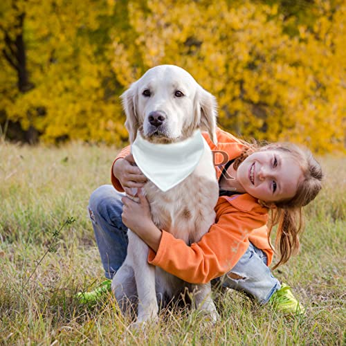 HACRAHO Hundehalstuch Mit Verstellbarer Schnalle, 2 PCS Hund Sublimation Doppelseitiges Leeres Hundehalstuch Mit D-Ring Verstellbares Hundehalstuch Mit Schnellverschluss-Schnalle, L
