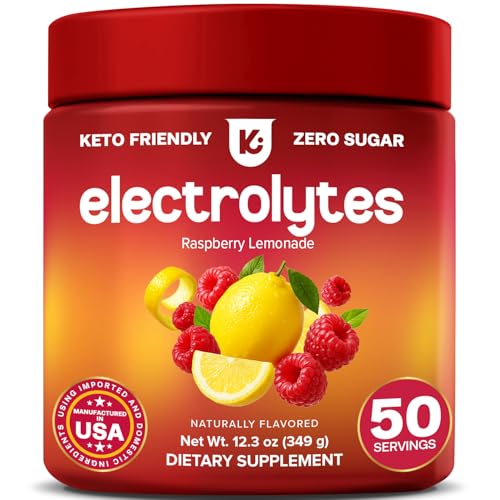 Keppi Electrolytes Powder, Raspberry Lemonade, 50 servings