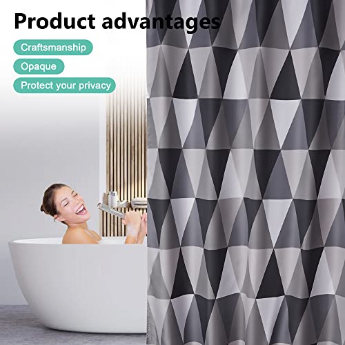 TRUSTLIFE Shower Curtains Mould Proof Resistant, Shower Curtain with 12 Hooks, Waterproof, Quick-Drying, Washable - Image 2