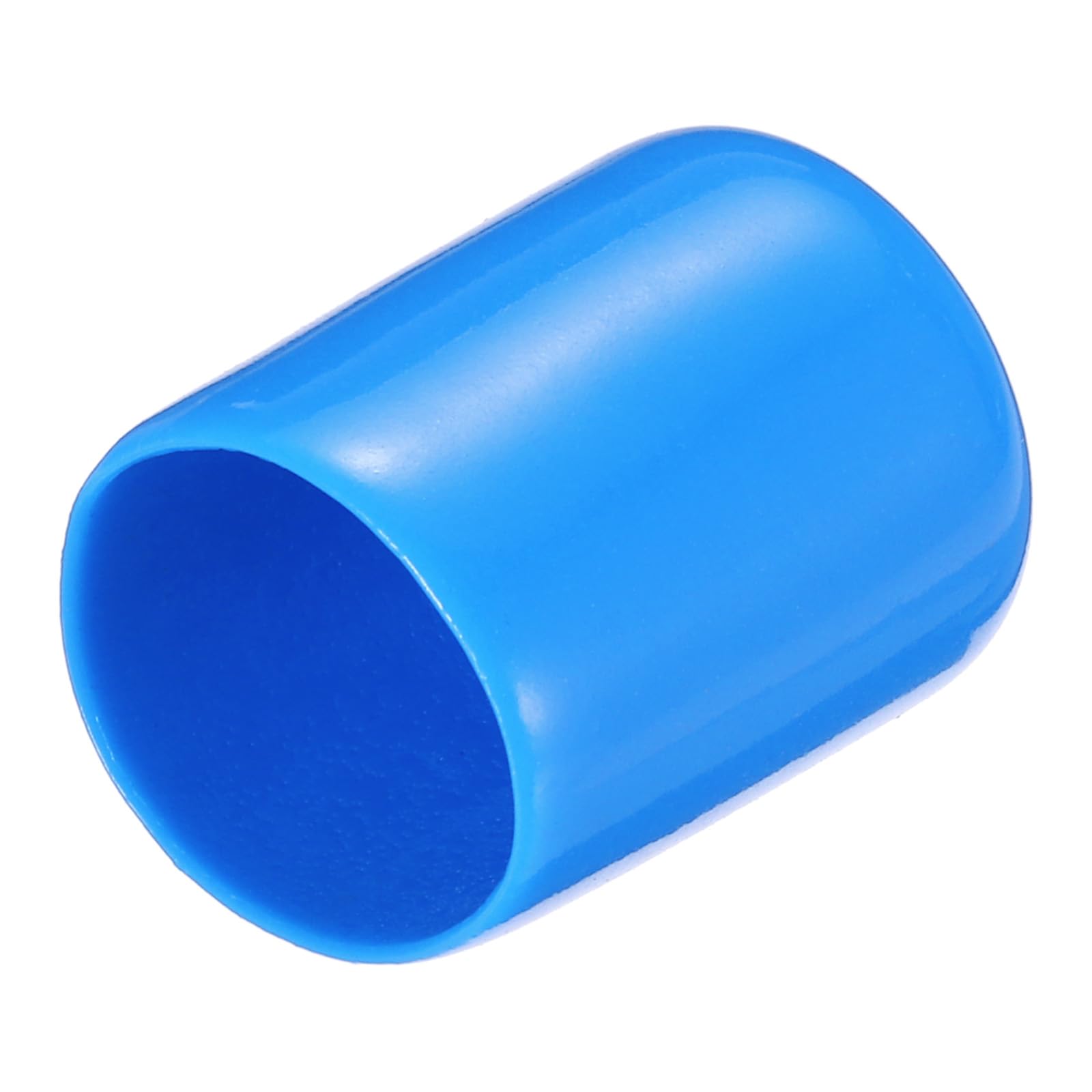 uxcell 20pcs Rubber End Caps 15mm(9/16") ID Vinyl PVC Round Tube Bolt Cap Cover Screw Thread Protectors,Light Blue
