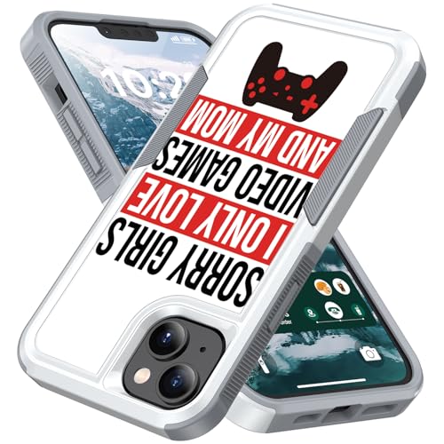 Candykisscase Case for iPhone 14, Unique Gamer Pattern Shock-Absorption Hard PC and Inner Silicone Hybrid Dual Layer Armor Defender Case for Apple iPhone 14 (Video Game Words) - image 2
