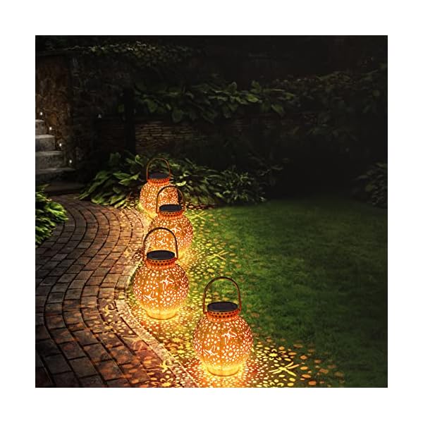 Solar Laterne für Außen,LED Solarlaterne für Draußen,Solarlampen für Außen IP65 Wasserdicht Hängend Garten Deko… – Bild 8