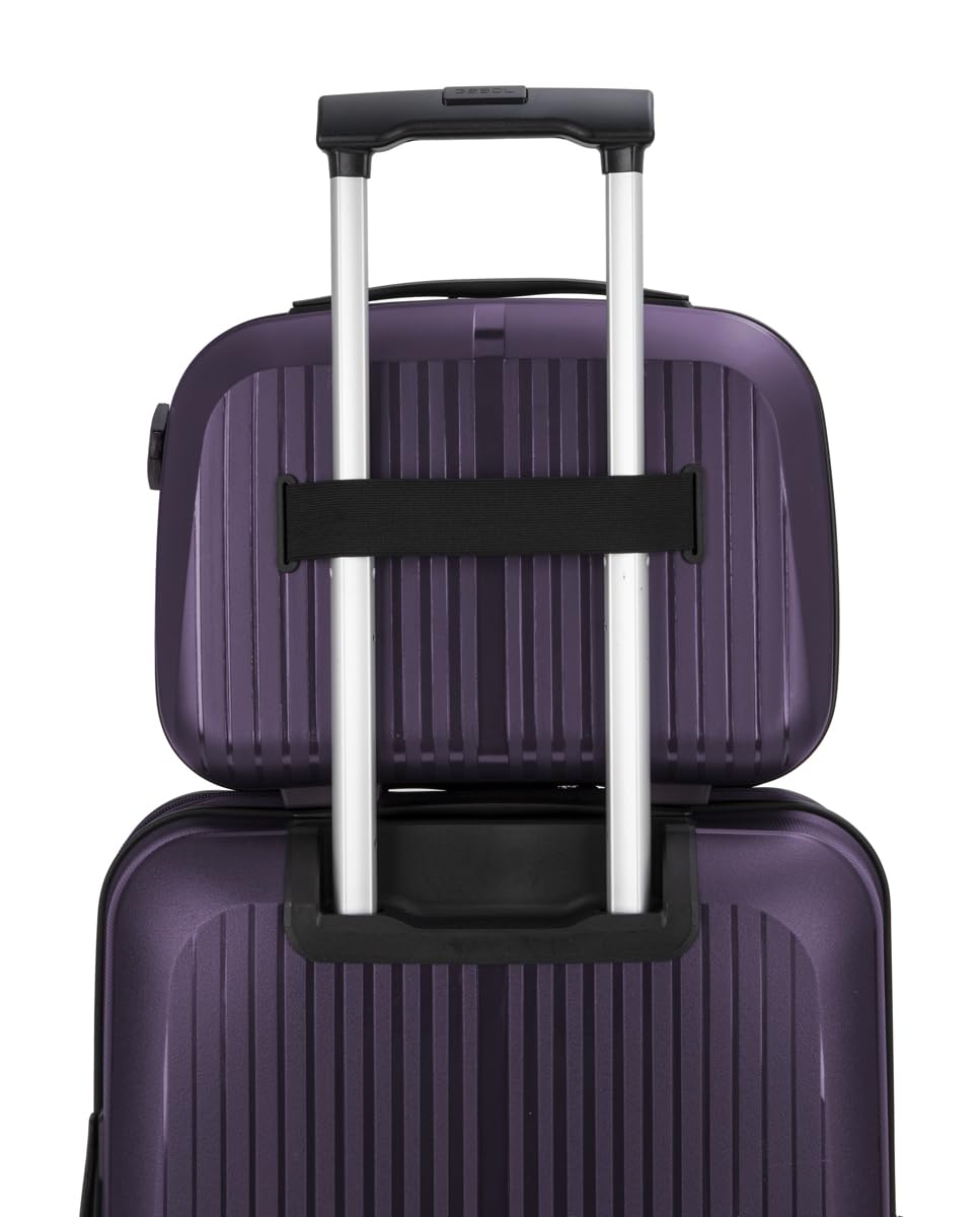 Gabol - Neceser de Viaje Rígido Brooklyn 35x27x17 cm - Peso 0,8kg con Capacidad 13,8L - Acople a Maleta y Correa Ajustable - Diseño Español en Polipropileno e Interior Reciclado RPET - Morado