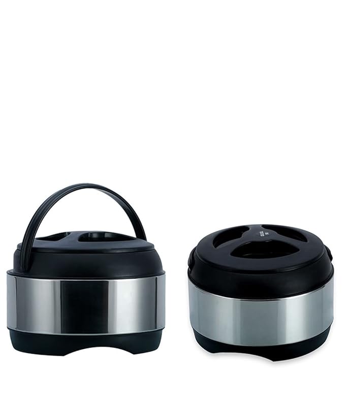 HOMETALES Casserole with Inner Stainless Steel 1000ml each,Silver (2U) at Rs. 654