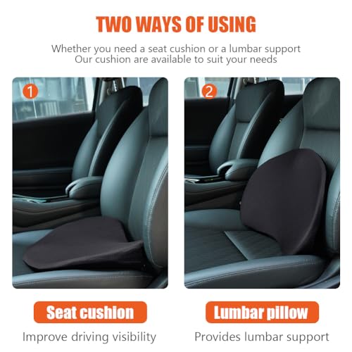 Ainiv Keilkissen Auto, Autositzkissen Keilkissen, Memory Foam Sitzkissen Auto, Verbesserung Beim Sitzen, Ergonomisches Memory Foam Kissen für den Wagen, Road Trip Essentials für Fahrer