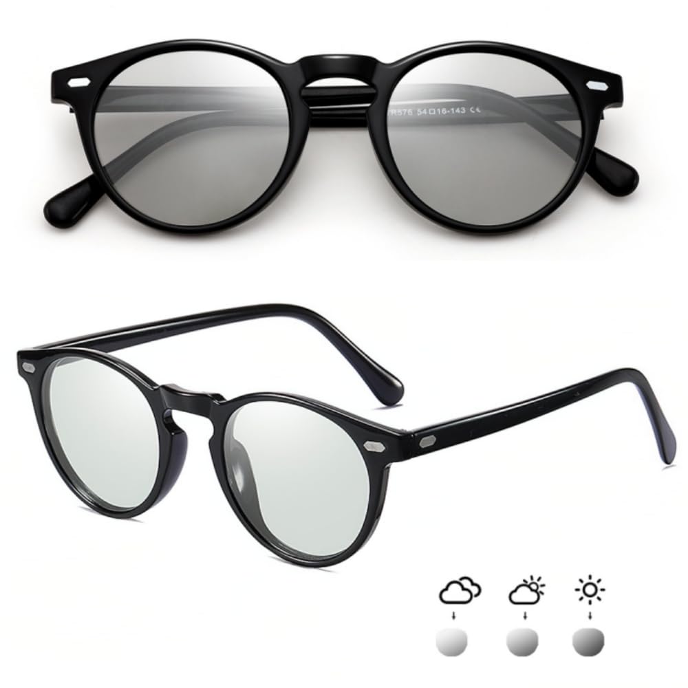 Feisedy メンズ 調光 変色 偏光サングラス 屋外サングラス UV400保…