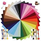 Feltcolor Soft Felt Sheet - 8x12 inch (30x20cm) 30pcs 1.4mm Thick Craft Felt Materials Fabric Sheet...
