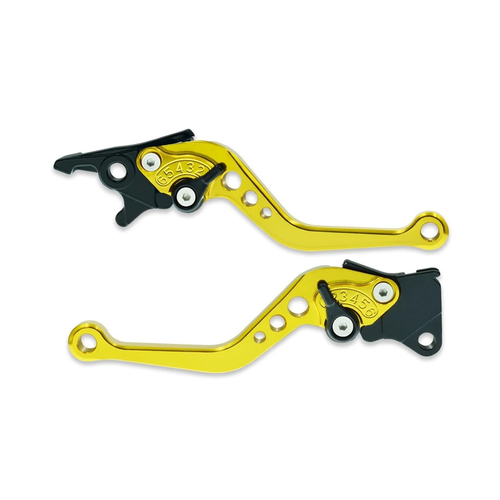 Abdktmnx Yellow Universal Cnc Alloy Motorcycle Brake Handle Adjustable Size Moto Motorbike Clutch Drum Brake Lever Handle Handlebar Clutchs Brakes Levers