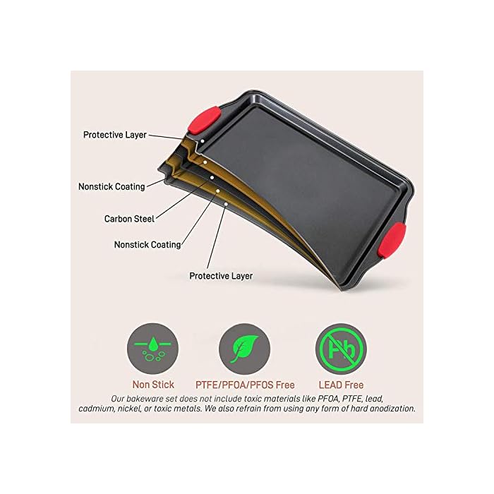 Buy Nutrichef w/Heat Red Silicone Handles, Oven Safe, 3 Piece Set 19.38