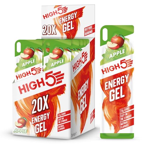 HIGH5 Energy Gels – Quick Release Sport Gels zur Kraftversorgung der Muskeln für Höchstleistung – Natürlicher Fruchtsaft & Koffeinfrei – Unterwegs Energieschub für Laufen, Radfahren und Ausdauer HIGH5 Energy Gels – Quick Release Sport Gels zur Kraftversorgung der Muskeln für Höchstleistung – Natürlicher Fruchtsaft & Koffeinfrei – Unterwegs Energieschub für Laufen, Radfahren und Ausdauer