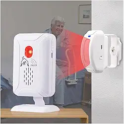 Versão atualizada alarme sensor de cama e prevenção de quedas para idosos/demência e mais, alerta de sensor de movimento Caregiver Pager com 5 níveis de volume, alarme de cama para adultos idosos sem