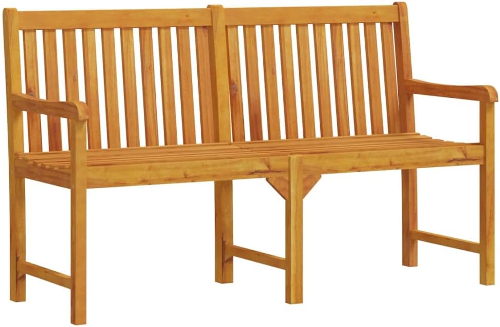 Patio Bench,Garden Benches for Outdoors,Home Furniture,Entryway Bench,Balcony Furniture, for Patio,Park,Lawn,Yard, 59.1" Solid Acacia Wood