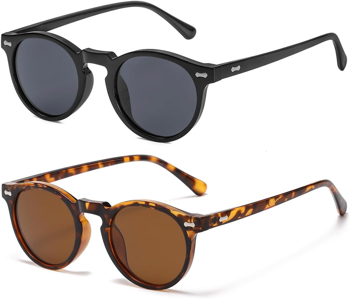 Gleyemor Kids Polarized Cute Round Sunglasses for Kids Girls Boys Age 3-8