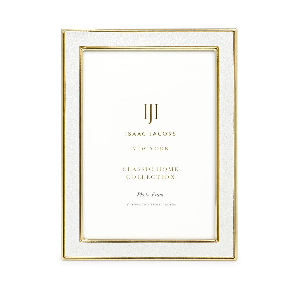 Isaac Jacobs Ovaler Bilderrahmen 15,2x20,3cm - Metall Rahmen Mit Matte Für Tisch & Wand