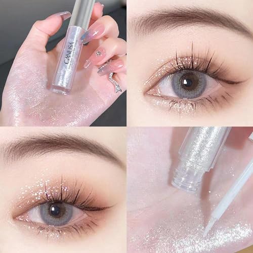 Canusa Liquid Glitter Eyeshadow & glitter eyeshadow that shimmers like shattered glass in every angle /2g/0.07 Fl Oz (Silver / 03) - Image 2