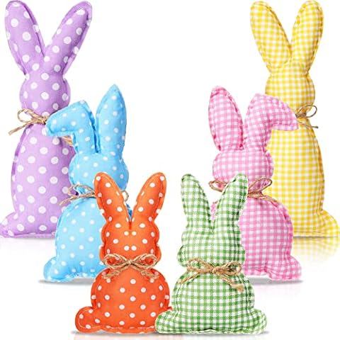 6 Pcs Rustic Easter Bunny Decor by Leyndo Cover