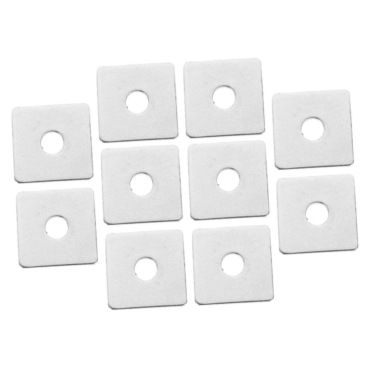 STOBAZA 2sets Squares Washers Flatwashers Stainless Steel Square Washers for Construction 10pcs*2