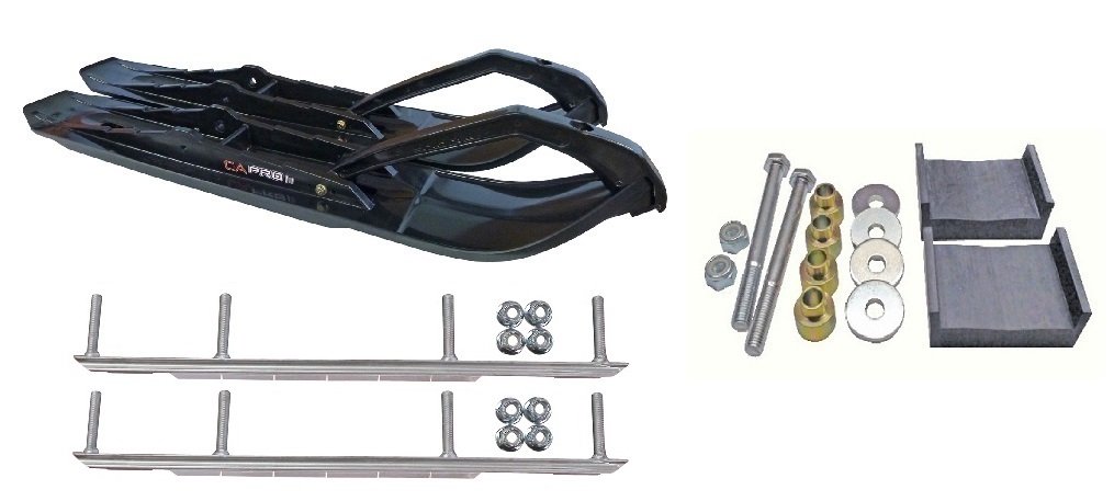 C&A Pro Black XCS Snowmobile Skis w/ 9