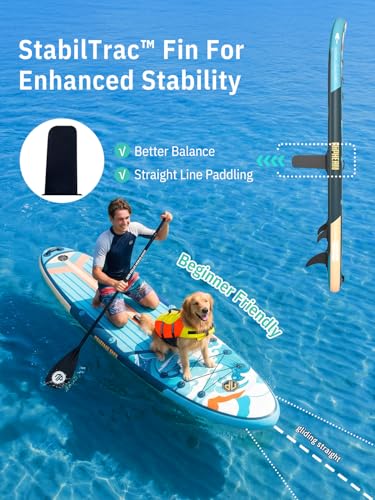 Image of Niphean Inflatable Stand Up Paddle Board with SUP Accessories, Anti-Slip EVA Deck, 10'6'' Inflatable Paddle Boards for Adults & Youth of All Skill Levels