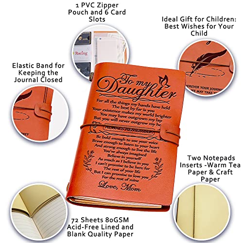 Daughter-Gift-from-Mom-GIFTRRY-To-My-Daughter-Leather-Journal-140-Page-Refillable-Writing-Journal-Christmas-Birthday-Gifts-for-Daughter-from-Mom-Mother-Daughter-Gifts-for-Adults-Daughter