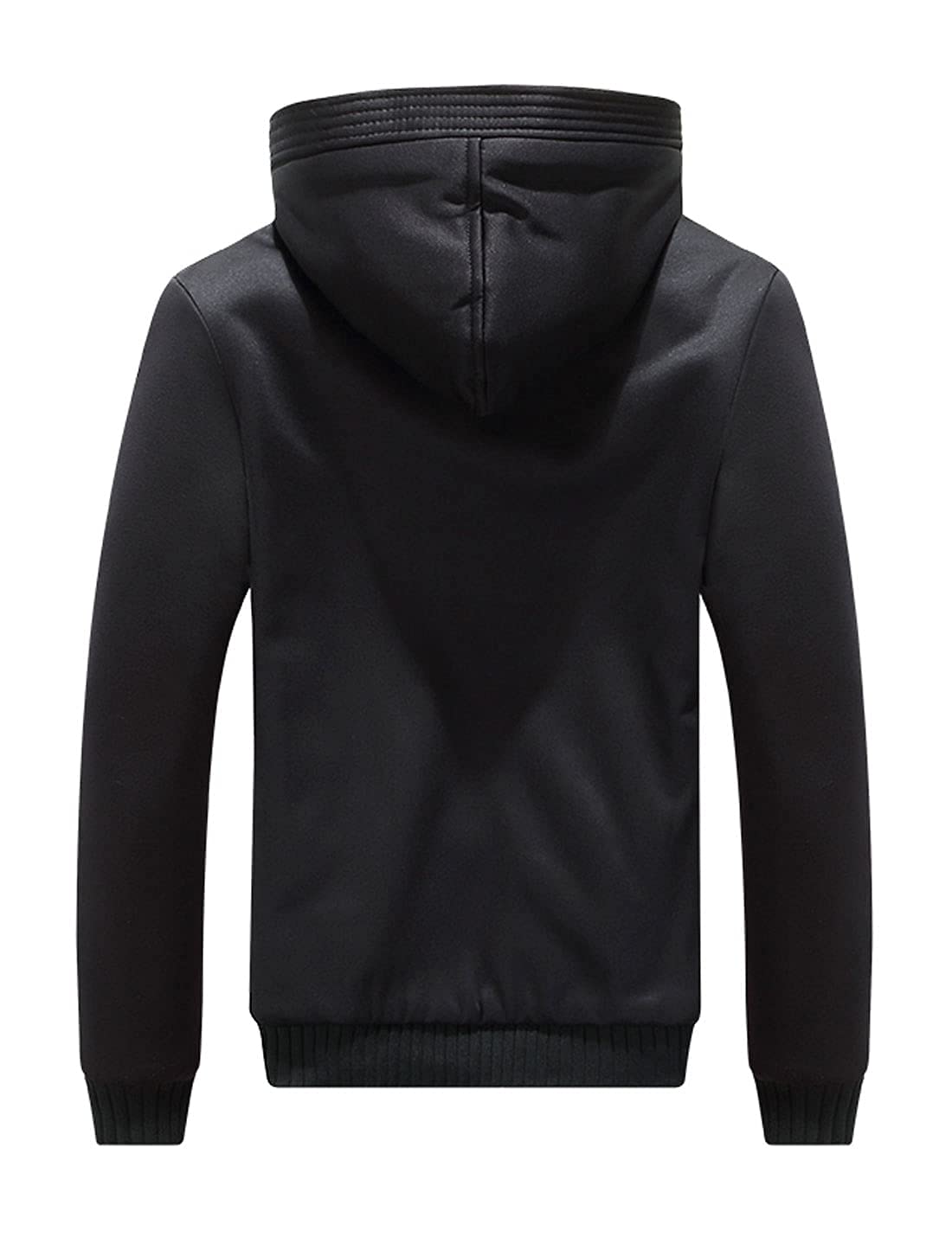 LEZUAN Felpa con Cappuccio Uomo Inverno Caldo Hoodie con Cerniera Integrale Felpe Uomo Manica Lunga Pullover Giacca di Spessore Cappotto in Pile Foderato