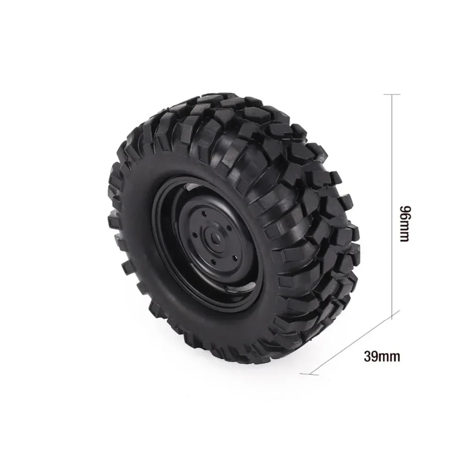 RC Pneumatici Ruote Per HSP Per Redcat Per Traxxas Per TRX4 Per AXIAL Per SCX10 4WD 1/10 4 Pezzi Cerchioni E Pneumatici Esagonali 96 Mm 1,9 Pollici 12 Ricambi Auto RC Crawler
