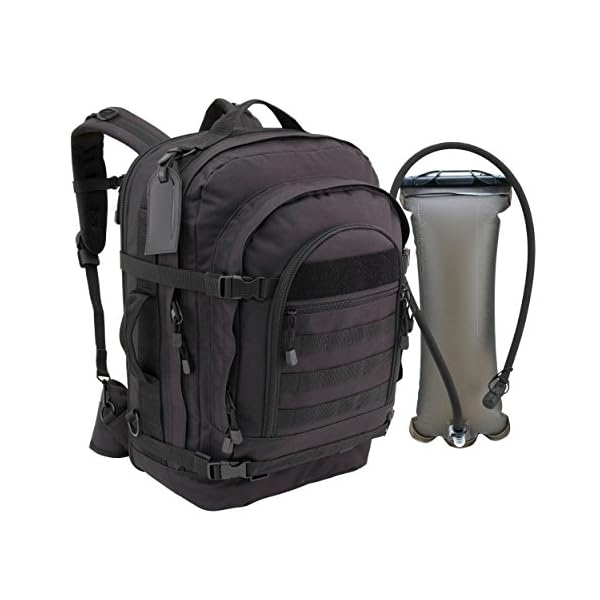 Mercury Tactical Gear Blaze Bugout Bag With Hydration Pack Backpack, Black