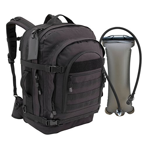 Mercury Tactical Gear Blaze Bugout Bag With Hydration Pack Backpack, Black