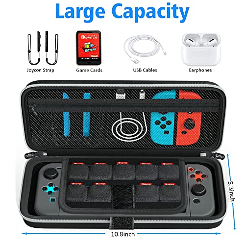 OIVO-Switch-Carrying-Case-for-Nintendo-Switch-OLED-Mode-Protable-Travel-Case-Cover-with-Game-Card-Slots-Upgraded-Console-Stand-Holder-for-Nintendo-SwitchSwitch-OLED-Accessories