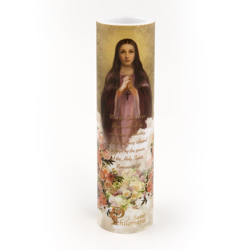 St. Philomena Flameless LED Prayer and Devotional Candle